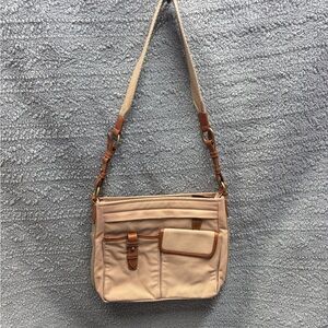 Fossil Tan and Brown Leather Patch